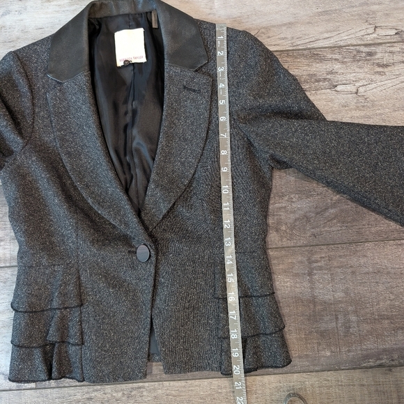 Elegant Rebecca Taylor Gray Women's Jacket Sz. 4 - Picture 11 of 12